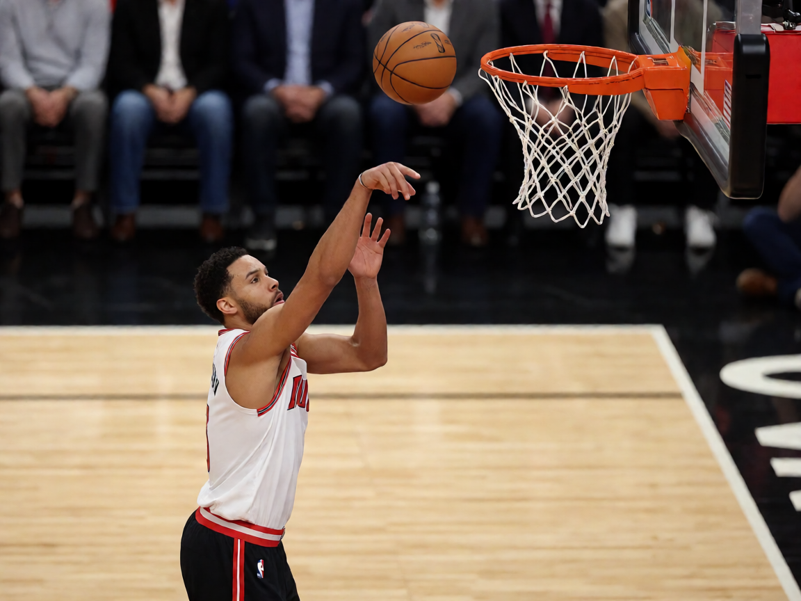 NBA篮球比赛罚球瞬间